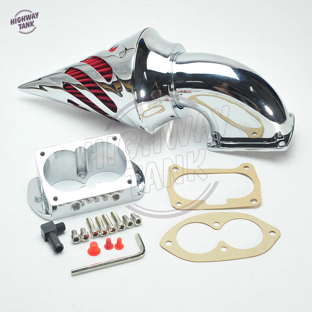 

Chrome Aluminum Motorcycle Spike Air Cleaner Kits Intake Filter Case for KAWASAKI Vulcan 1500 1600 Mean Streak