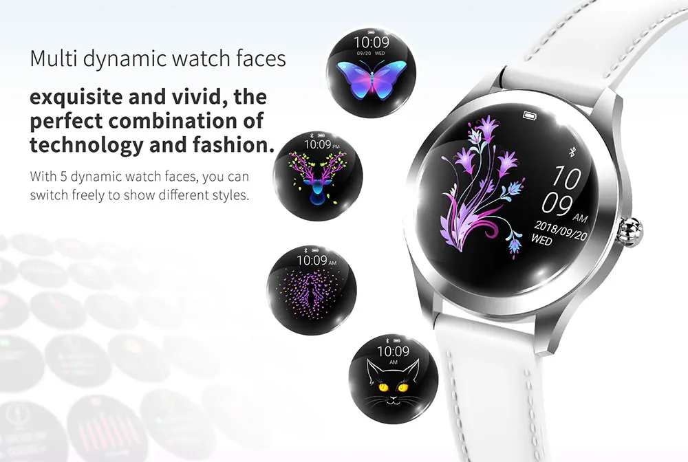 A Butterfly Waterproof Smartwatch for Women adorned with beautiful butterflies.