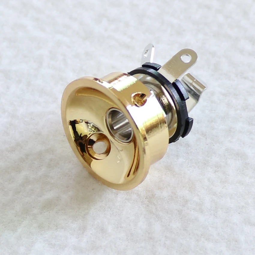 

DIY guitar parts 1set Guitar jack plate Gold color with 6.35 jack Cup guitar socket