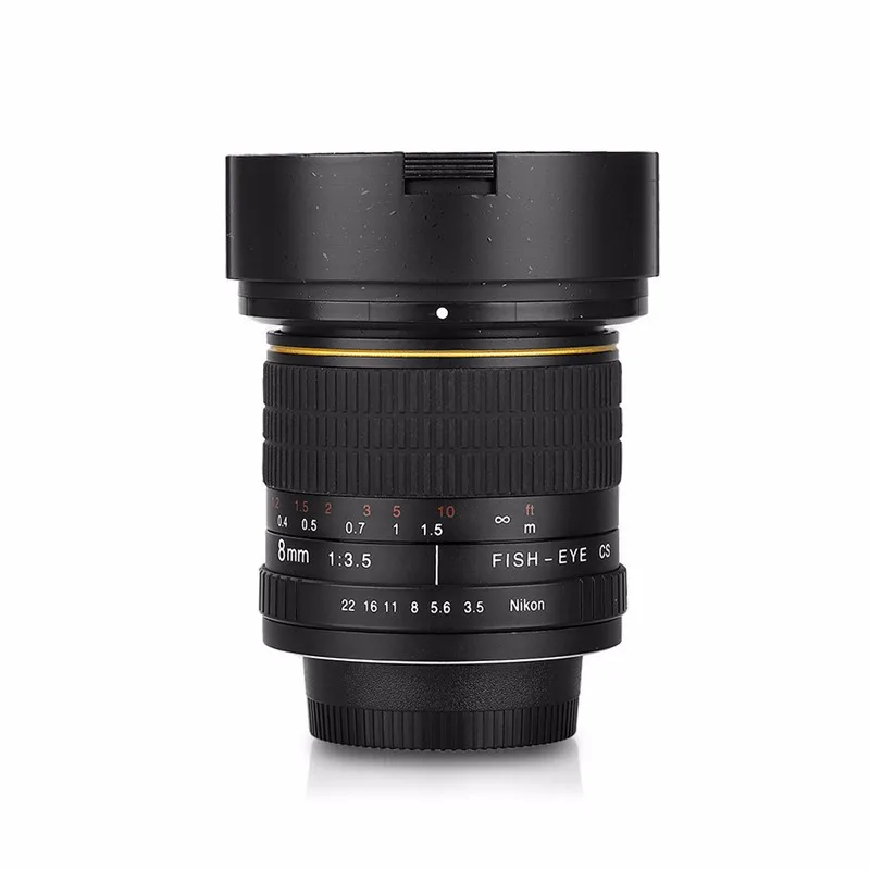 Ультраширокоугольный объектив рыбий глаз 8 мм F/3 5 для DSLR камер Nikon D3100 D3200 D5200 D5500 D7000
