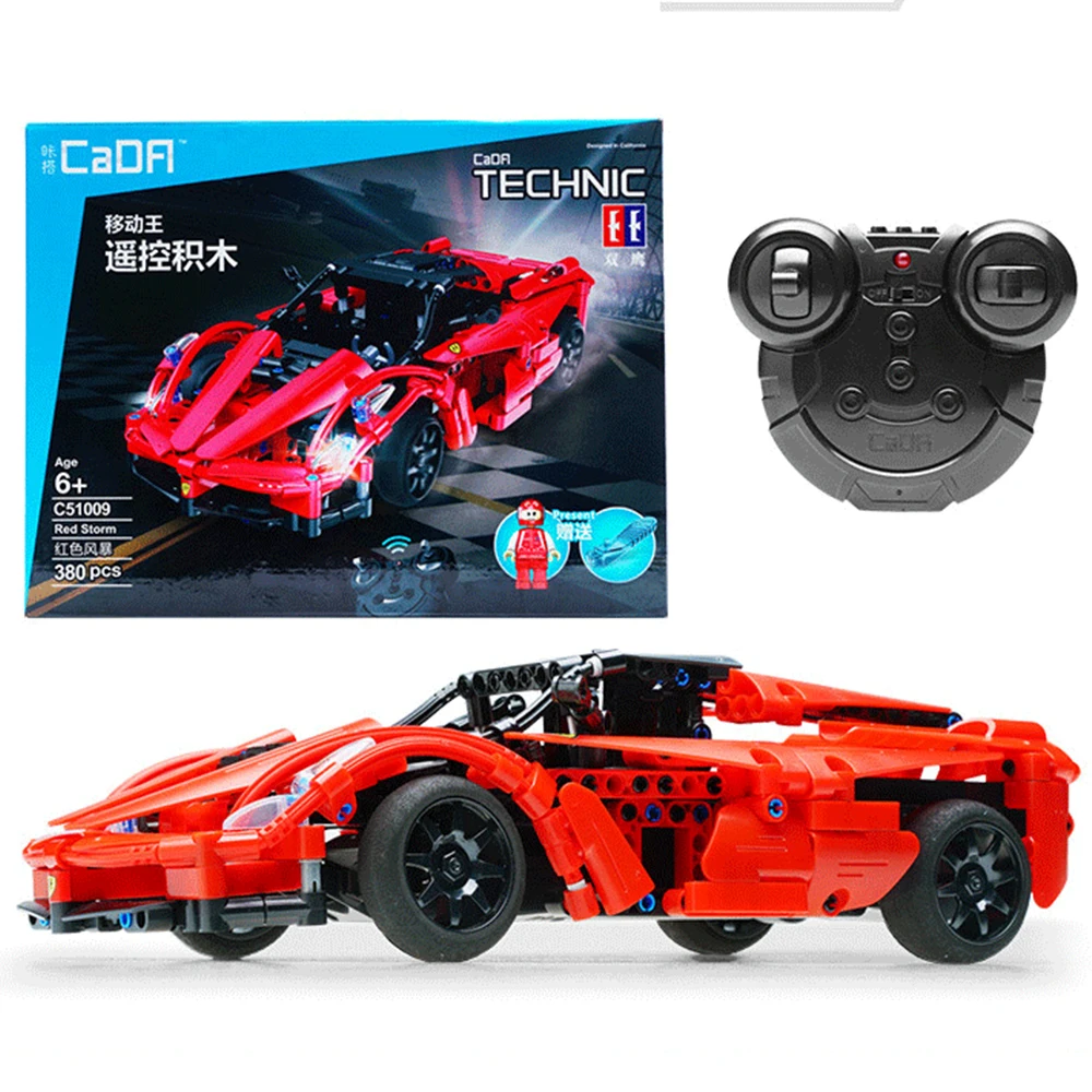 

380pcs Technic City Series Racing RC Car Model Building Blocks Bricks Sets Remote Control Sports Cars Compatible Toy