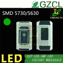 Ультра яркий 26-28LM зеленый 5730 smd led 0,5 Вт светодиод SMT диод 515-530nm(CE& Rosh