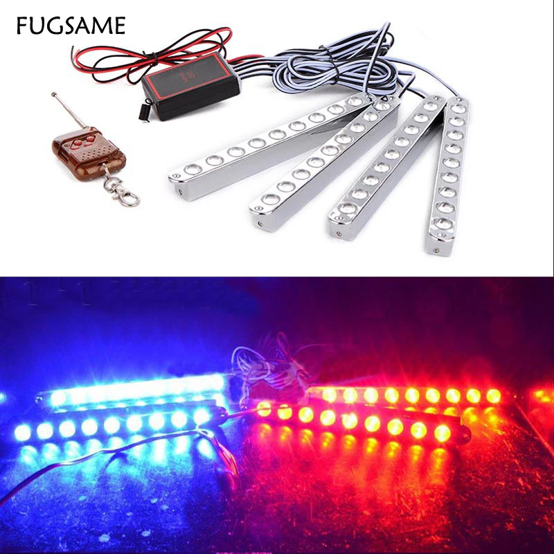 

Car Styling 4 in1 9LED*4 Hawkeye Daytime Running Lights Auto Wireless Remote Strobe DRL External Light Net Hawkeye Lens LED DRL