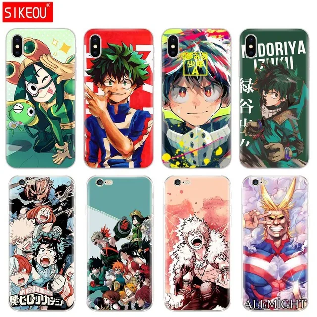 Cheap SIKEOU My Hero Academia Anime Silicone Cover Phone Case For Iphone 6 X 8 7 6s 5 5s SE Plus 10 Case