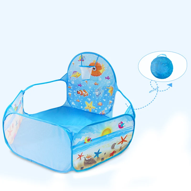 astounding  Foldable Children's Toys Playing Tent Ocean Balls Pit Baby Play Ball Pool With Basket Net Outdoor G