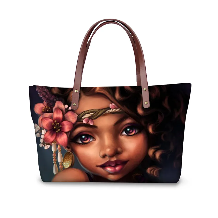 THIKIN женская черная сумка с принтом в африканском стиле для девочек, Женская роскошная дизайнерская сумка для рук, женский топ-ручка, сумки для подростков, сумка для книг - Цвет: YQ3425AL