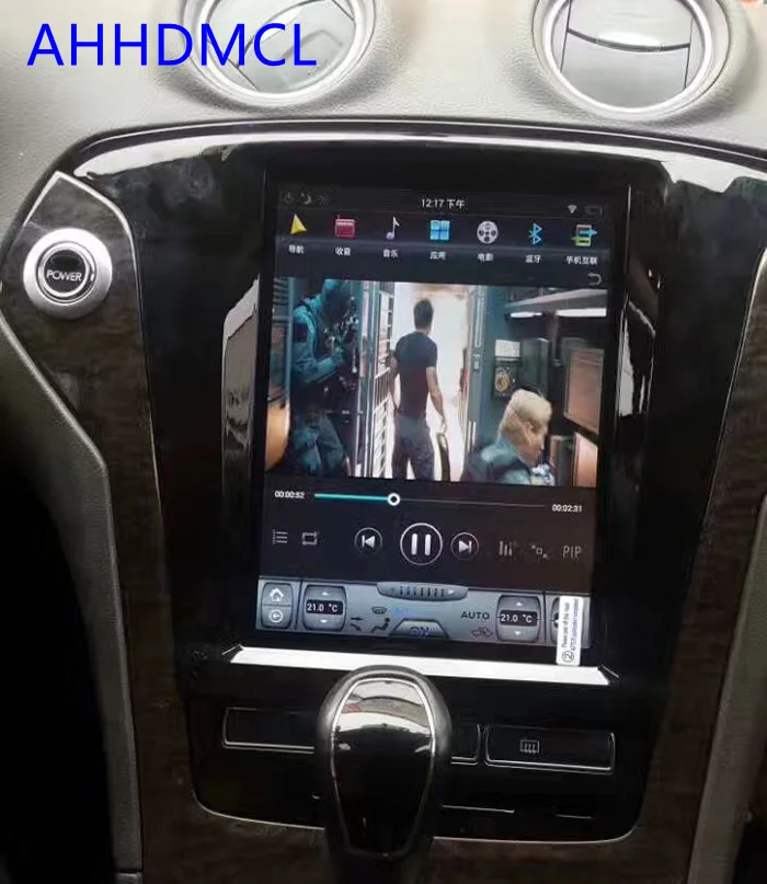 Top Car Multimedia Player PC PAD Tesla Style Player Android 7.1 GPS For Ford Mondeo Auto A/C Edition 2007 2008 2009 2010 2011 2012 2