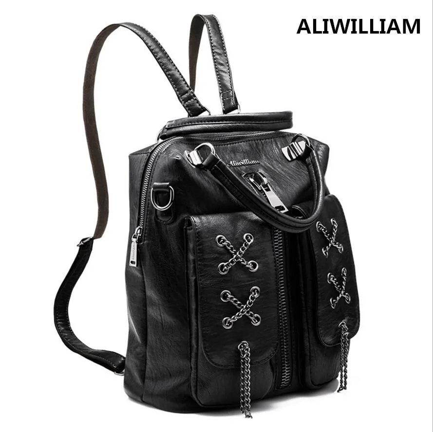 ALIWILLIAM New 2017 Fashion Shoulder Bag multi functional Female Package out The tide Backpack Female Travel