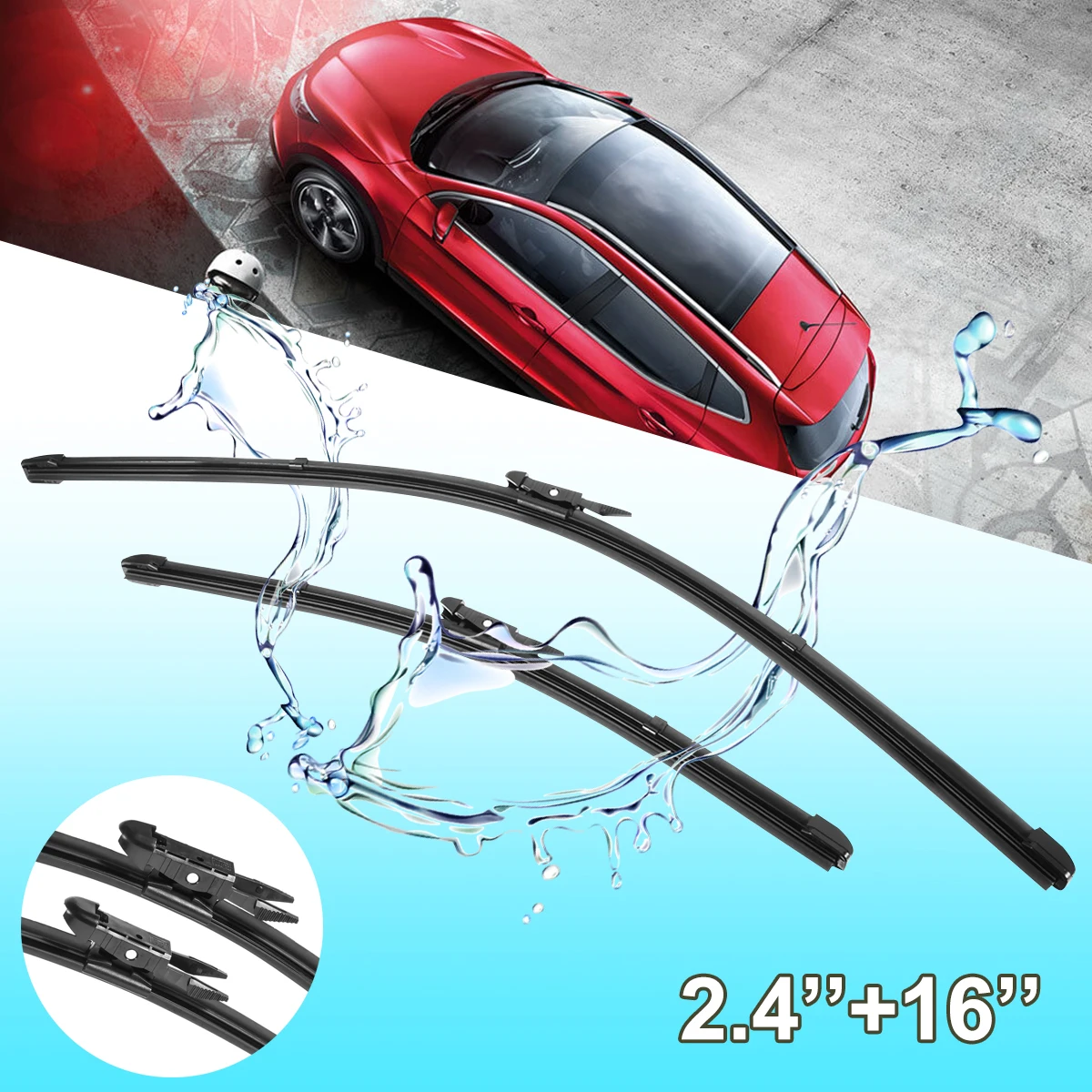 

24" 16" Inch Car Windshield Wiper Blades Front Window Wiper Blade Cleaner Windscreen Wipers Cleaning Brush For N issan 2006-2013