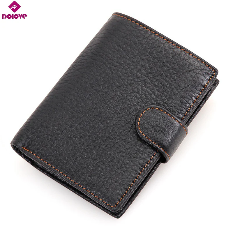 

DOLOVE Men Wallet Genuine Leather Brand Designers Male Clutch Certificates Bag Money Pocket Large Capacity Coin Purses D-7386