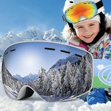Детские профессиональные лыжные очки, линзы UV400, настоящие, vero, противотуманные, защита от солнца, лыжные очки для мальчиков и девочек, снежные очки, Gafas Child