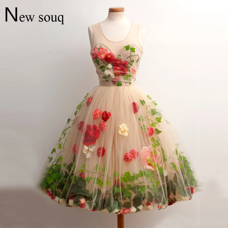 Chic Flower Cocktail Party Dress 2019 ...