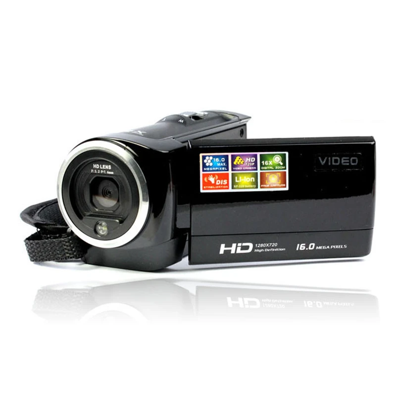 HD 720 P Цифровая камера HDV видеокамера 16MP 16x Zoom COMS сенсор 270 градусов 2,7 дюймов TFT ЖК-экран