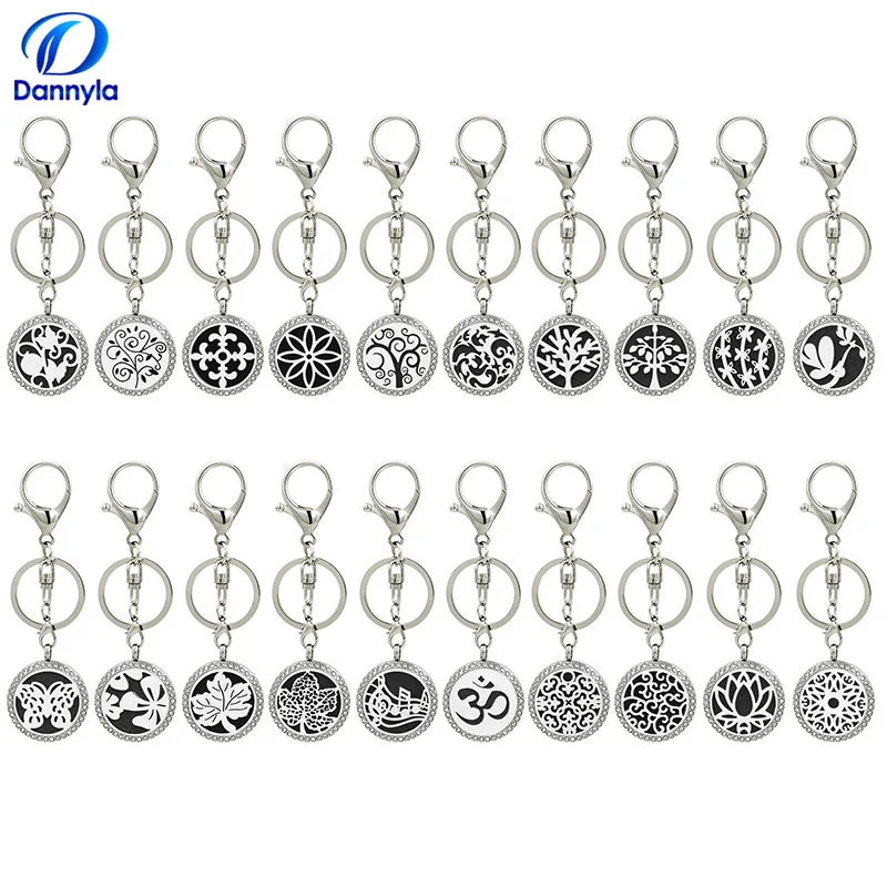 

Wholesale And Retail Crystal Stainless Steel Lobster buckle Diffuser Locket Keychain ,Accept Customization AB101-120-Y02