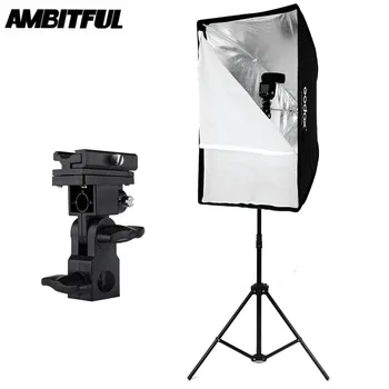 

Godox 60 x 90cm Umbrella Softbox with Light Stand,Type-B, Hot Shoe Holder Bracket Kit for Canon Nikon Godox Speedlite Flash