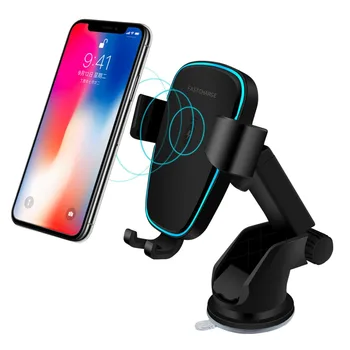 New Car Holder Qi Wireless Charger For iPhone X 8 Plus Samsung S8 Plus Phone Holder 10W Fast Wireless Car Charger Phone Holder