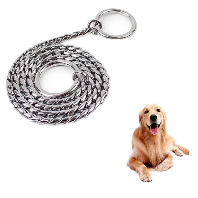 Gold Silver Black Durable Stainless Steel Pet Dog Chain Puppy Gold Silver Black Durable Stainless Steel Pet Dog Chain Puppy Outdoor Super Lead Collar Party Wedding Decor Necklace