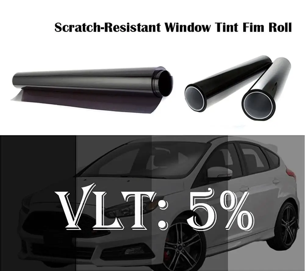 50X300cm Limo Black Car SUV Window Glass Tint Film Sunscreen AntiUV