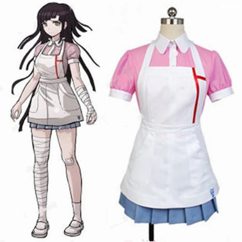 Аниме Dangan Ronpa 2 Danganronpa Mikan Tsumiki костюм для косплея| |