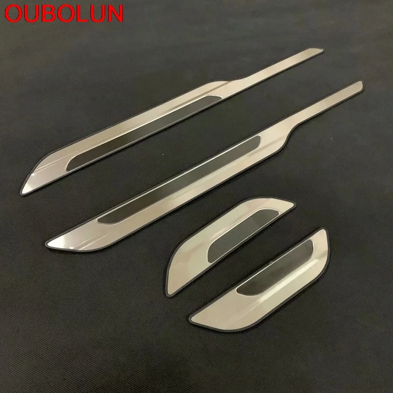 

OUBOLUN For Toyota Corolla Auris Sport E210 Hatchback 2019 Door Sill Scuff Plate Panel Kick Step Protector Threshold Trim