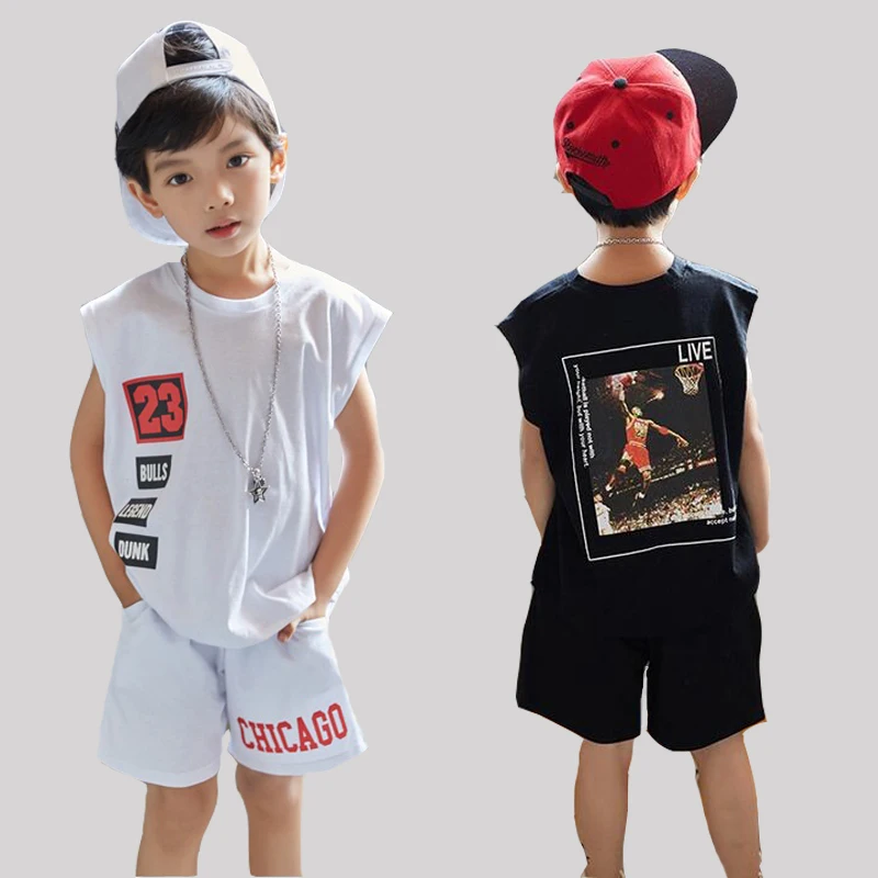 Kids Clothing Sets For Boys Football Sports Suits Letters Basketball ...