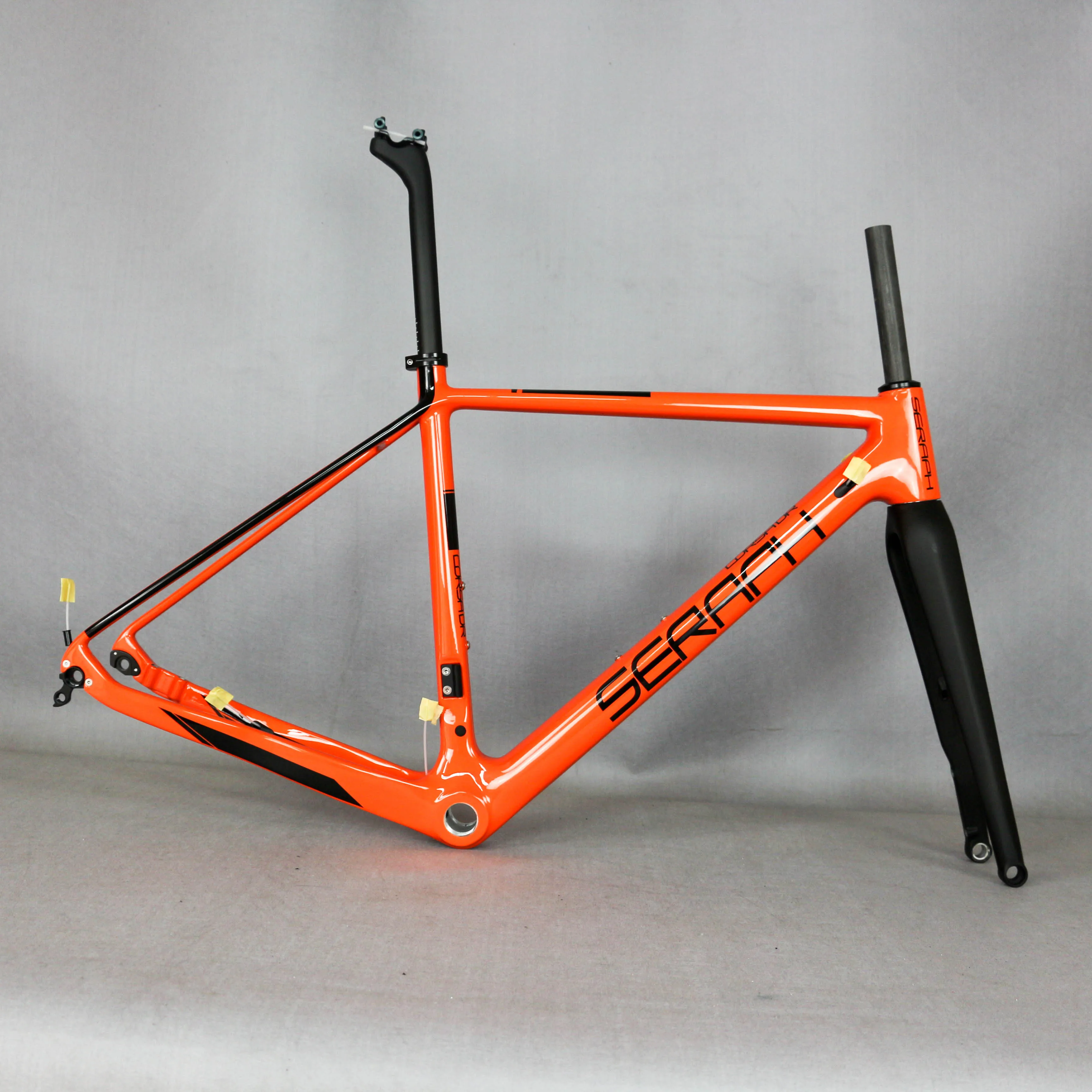 Discount SERAPH new gravel bike  orange BSA/BB30 carbon fiber frame 700C carbon  frame GR029 1