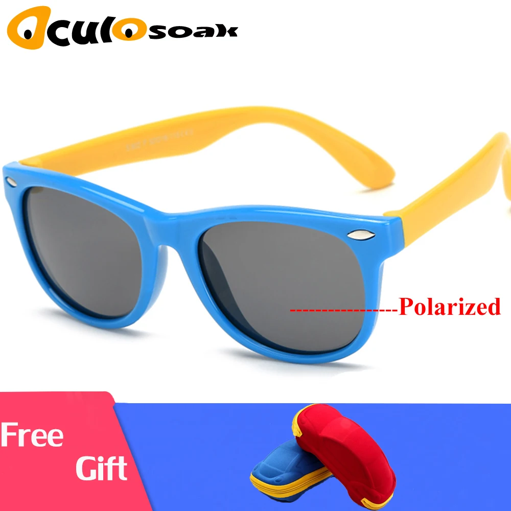 Солнцезащитные очки для мальчиков и девочек Детские солнечные очки детские очки поляризованные линзы для девочек и мальчиков Tr90 силиконовые детские зеркальные очки