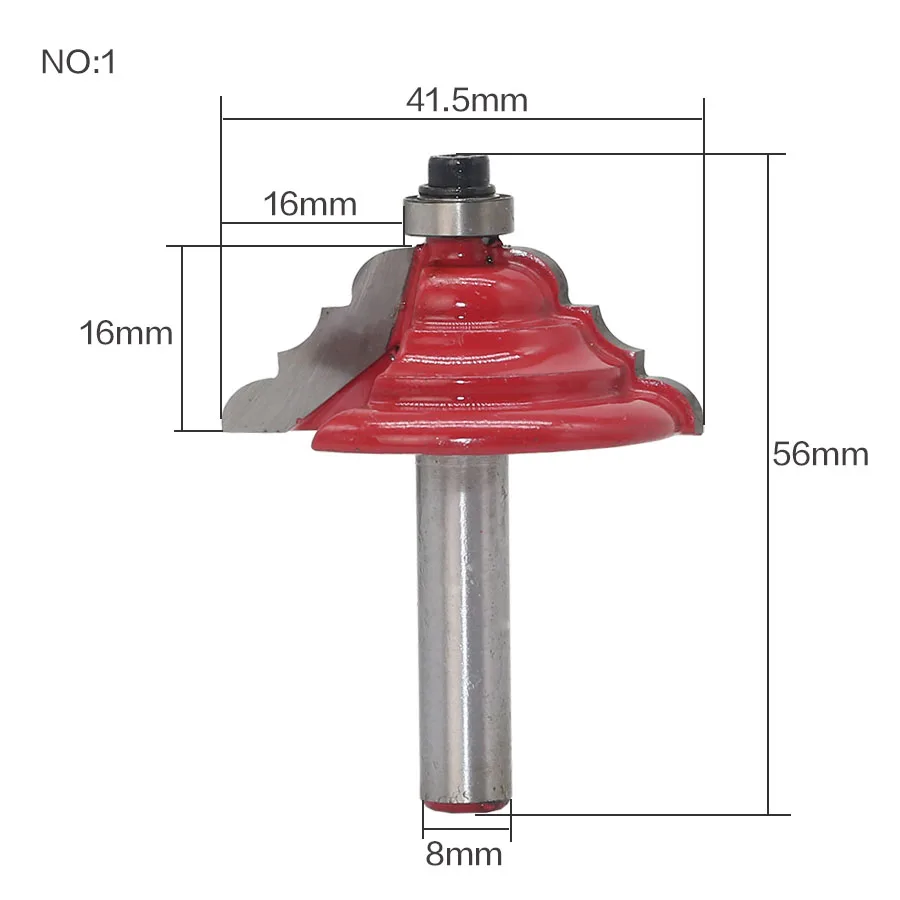 1Pc Table Edge Router Bit - French Baroque 8\