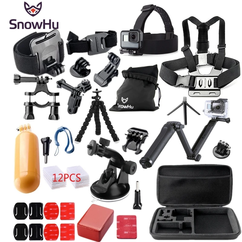 Аксессуары SnowHu для Gopro 3 way Штатив gopro hero 9 8 7 6 5 SJCAM экшн камеры Yi 4K 2 Камера Black Edition