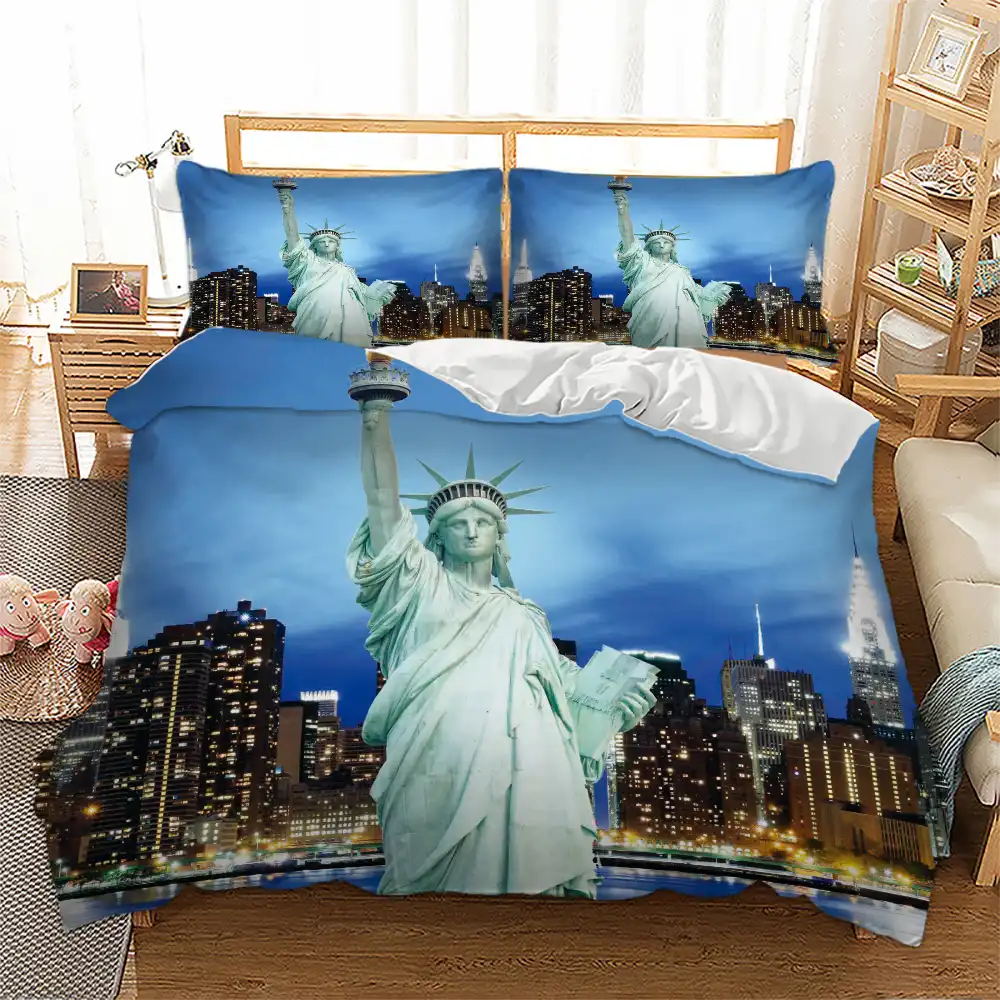 Novelty Gift San Francisco Golden Gate Bridge Buildings Bedding