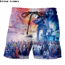 PLstar Cosmos Прямая самые популярные модные 3d шорты фильмы Звездные войны Дарт Вейдер печать 3d мужские и женские повседневные шорты