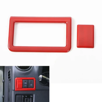 

BBQ@FUKA Car Interior Fog Light Lamp Trim Switch Button Lid Cover for Suzuki Jimny 07-15 Red Silver Fog Light Lamp Button Cover