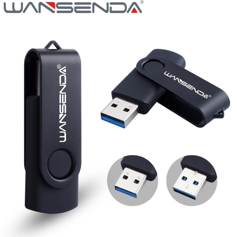 Wansenda флеш-накопитель USB 3,0 U диск 128 Гб 64 ГБ 32 ГБ 16 ГБ 8 ГБ 4 ГБ высокоскоростной флеш-накопитель вращающийся дизайн карта памяти флешка