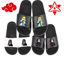 Унисекс с рисунком из аниме «Наруто» тапочки героя аниме «Наруто» Учиха SASUKE kakashi Косплэй; Вьетнамки; сезон лето; Мягкие резиновые пляжные сандалии воды X9167