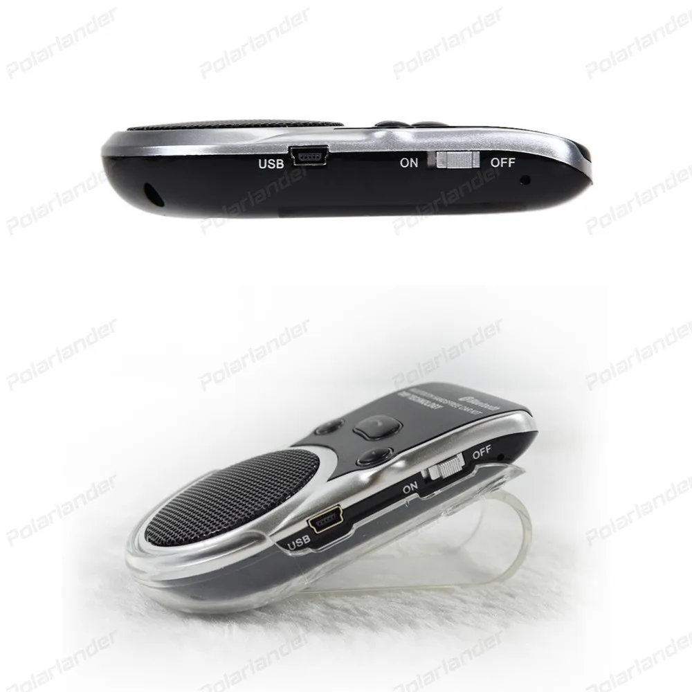 Гарнитура громкой связи для смартфонов iPhone с автомобильным зарядным устройством MP3 музыкальный плеер ABS черный