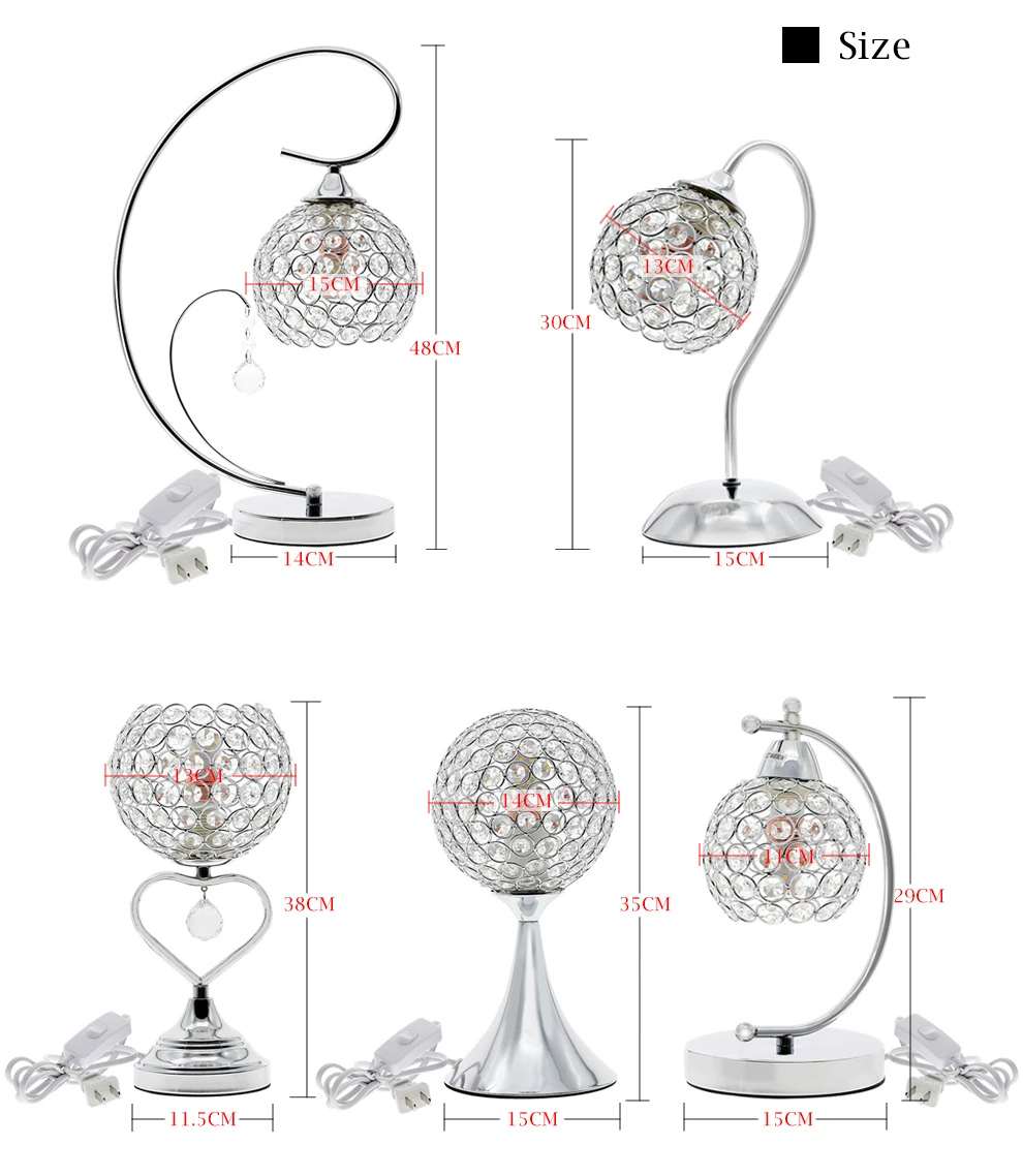 Современная Хрустальная настольная лампа, Ночной светильник, украшение для спальни, настольная лампа, lamparas de mesa para el dormitorio abajur para quarto
