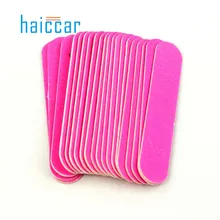 20 шт. розовый Дизайн ногтей маникюр Буфер Полировка Шлифовка Напильники Полумесяца наждачная бумага Грит Ju 27