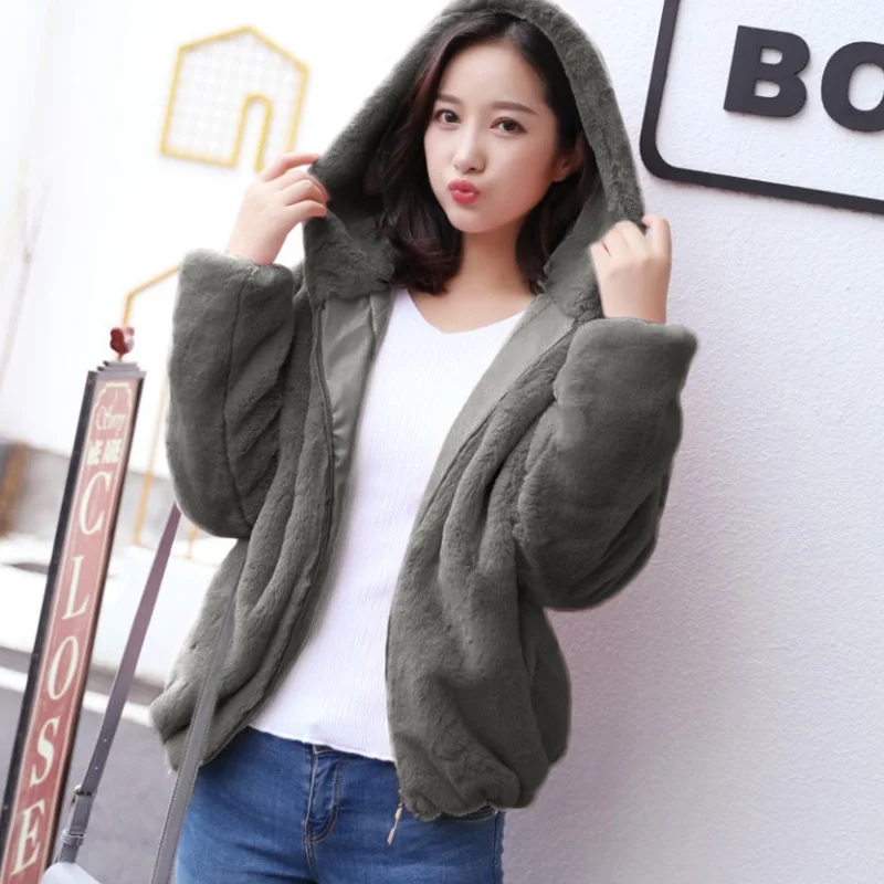 

Naiveroo Autumn Winter Warm Soft Parka Overcoat Shaggy Women Thick Faux Fur Coat Streetwear Female Overcoat Plus Size 3XL