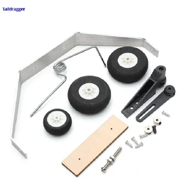 

Aluminum Alloy Taildragger Tricycle Landing Gear w/Steering Tail Wheel For RC Airplane Spare Parts