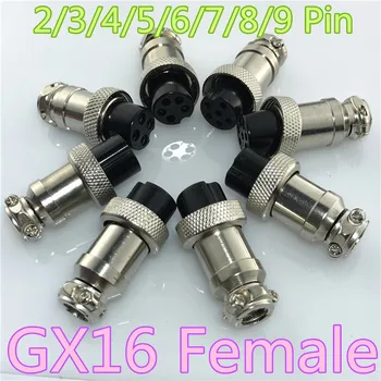 

1pc GX16 2/3/4/5/6/7/8/9 Pin Female 16mm L80-87 Circular Aviation Socket Plug Wire Panel Connector Free Shipping