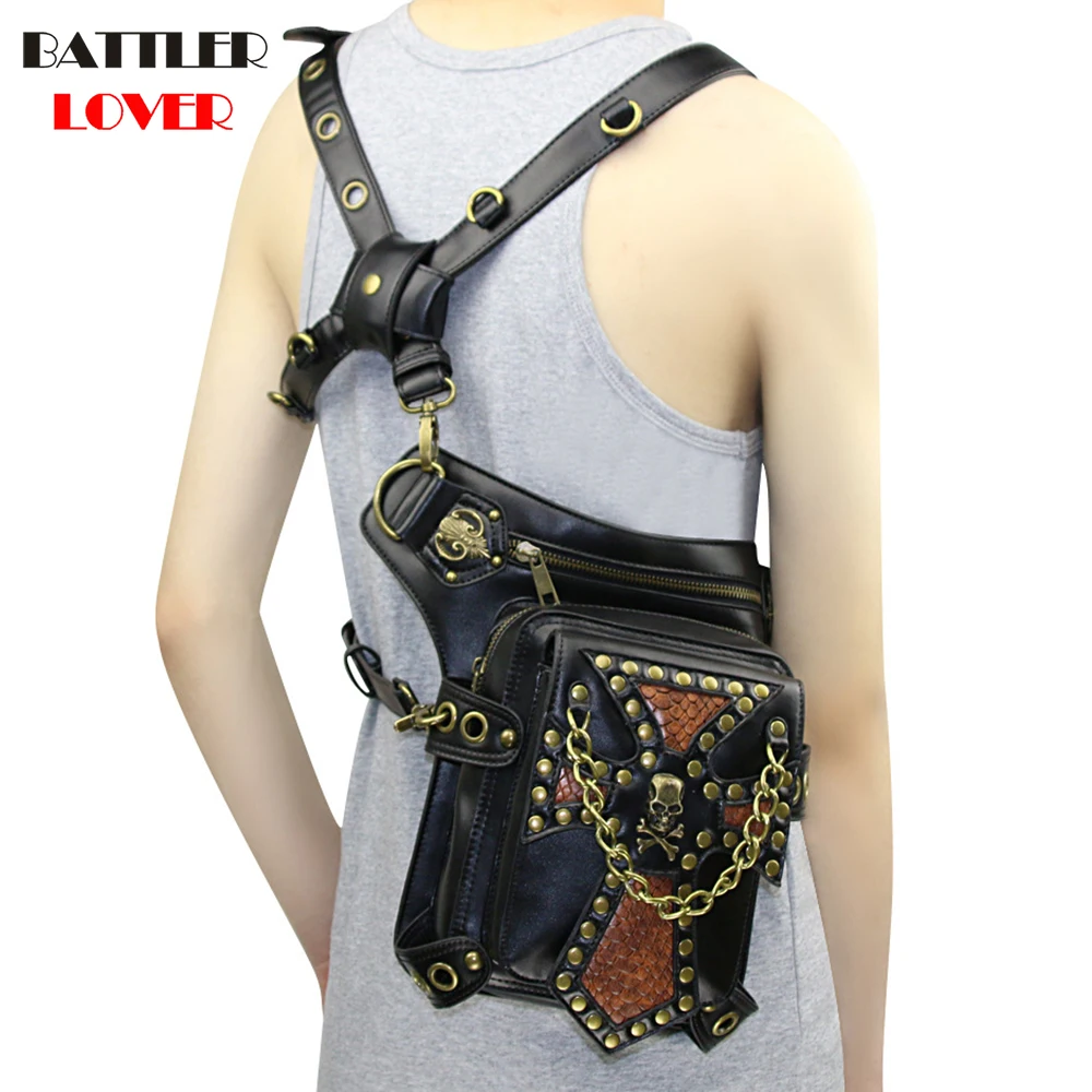 Lady Pockets Retro Messenger Bag Punk Mujer Femme Women Shoulder Bag Women