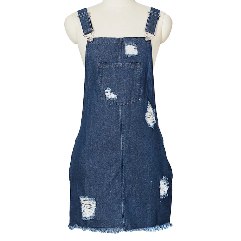 

2018 rompers womens jumpsuit Loose Denim Bib Hole Pants Overalls Jeans Demin Shorts Jumpsuit Romper womens jumpsuit W307