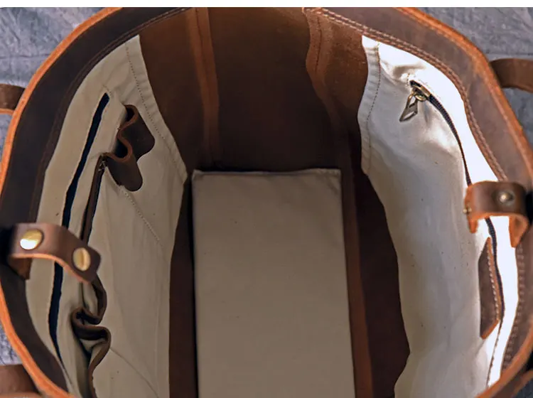 AETOO Europe and the United States retro hand-Crackle large-capacity handbag horizontal Tote bag handbags leather bag