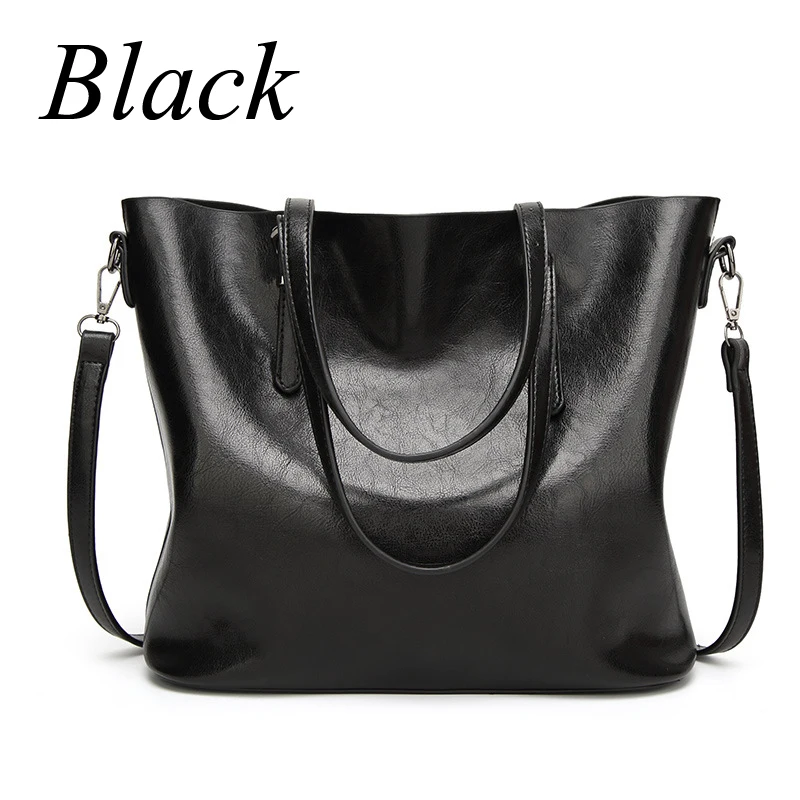 ZMQN, женская сумка для женщин, большие сумки, известный бренд, масло, воск, кожа, Ретро стиль, винтажный стиль, через плечо, женская сумка, Tote Outlet C814 - Цвет: Black