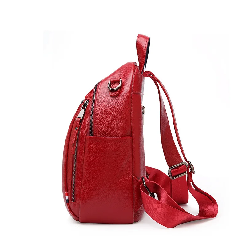 Mochila De Cuero genuino 100% cuero de la vaca del estilo británico mochila marca 2018 nuevas mujeres mochila de viaje envío gratis Mochila De Cuero genuino 100% cuero de la vaca del estilo británico mochila marca 2018 nuevas mujeres mochila de viaje envío gratis