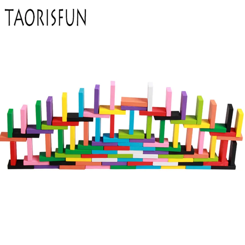 TAORISFUN 240 шт цветные деревянные детские игрушки домино Блоки Антистресс игра