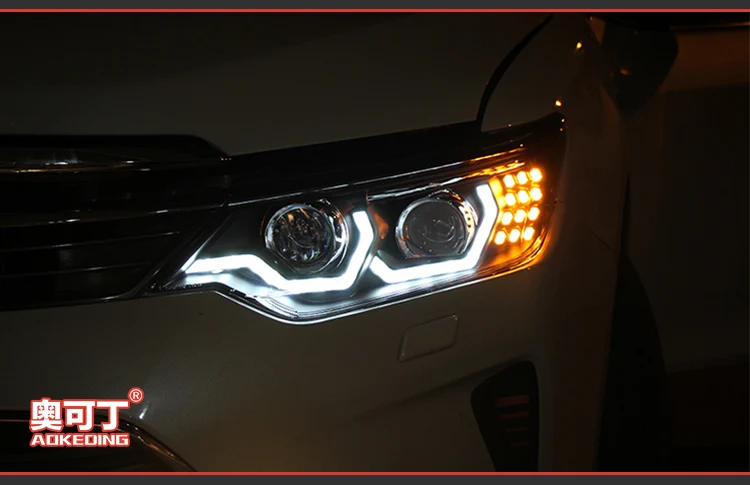 AKD Авто Стайлинг фара для Toyota Camry- фары светодиодные ходовые огни биксеноновые фары Противотуманные фары ангельские глаза авто