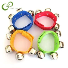 От производителя детские танцевальные Детские колокольчики на запястье развивающие игрушки-погремушки Хрустящие тона деревянные игрушки Детская игрушка Монтессори