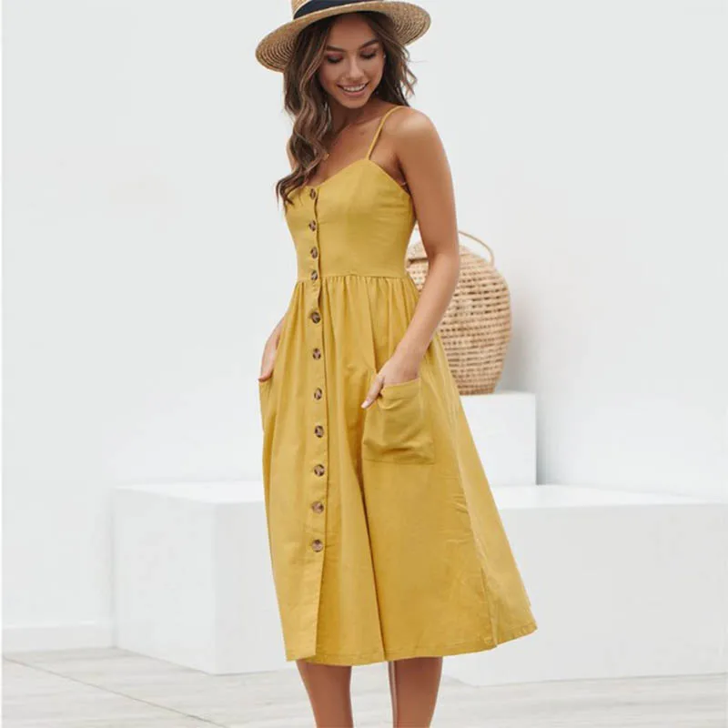 cotton midi sundress