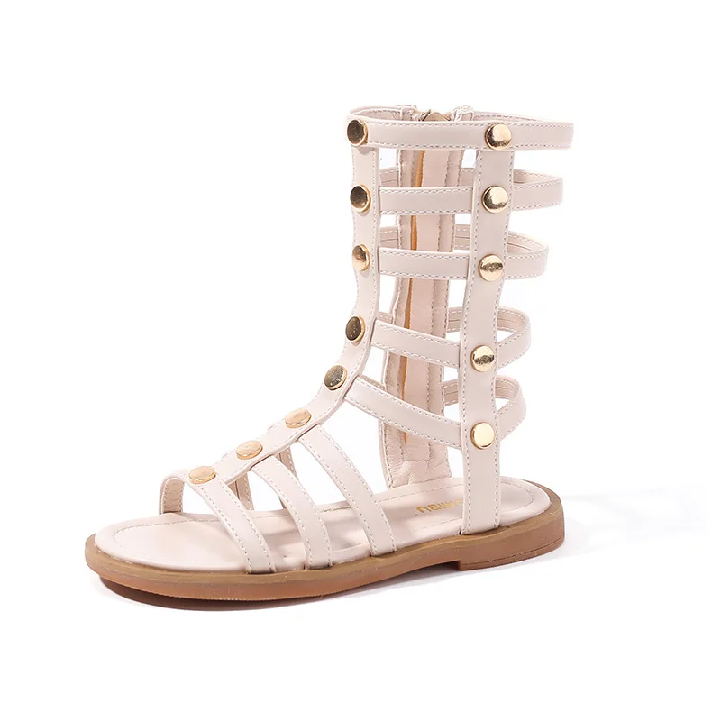 

Toddler Girl Sandals 2019 Summer New Baby Zipper Shoes Children Student Casual Roman Shoes Fashion British Style Kids Sandals